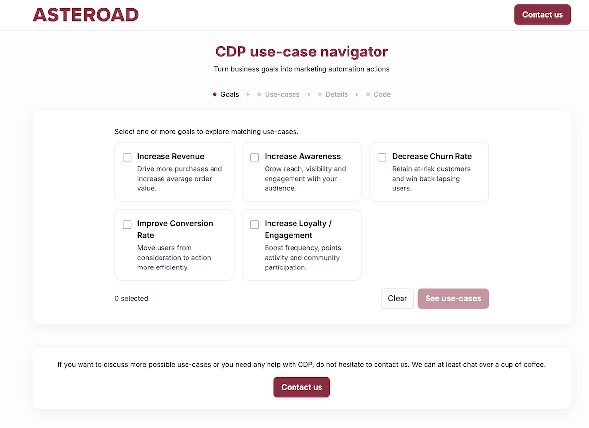 CDP Use-Case Navigator preview